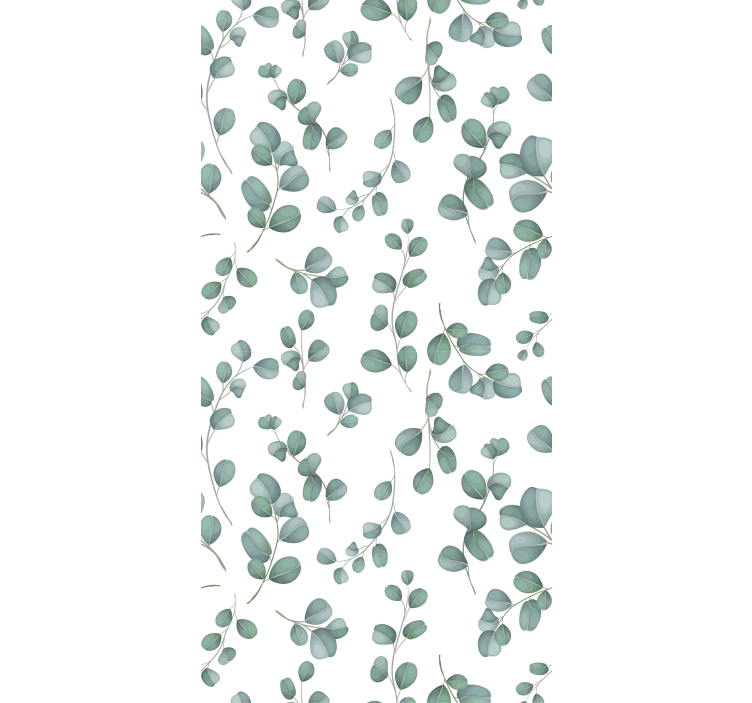 Living area wallpaper eucalyptus leaf design - TenStickers