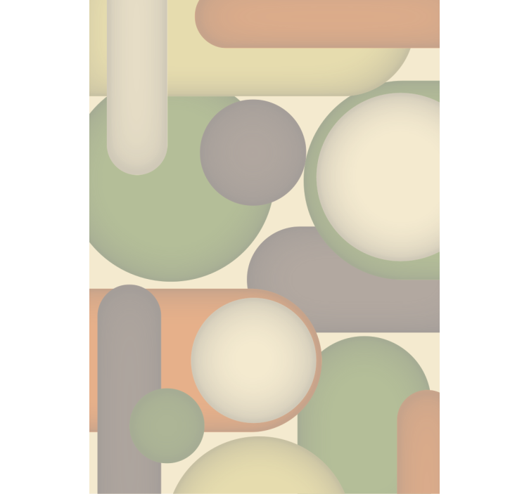 Contemporary wallpaper geometric circle design - TenStickers