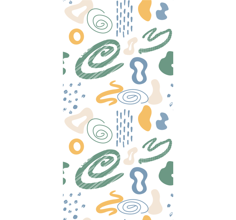 Contemporary wallpaper abstract painted shapes - TenStickers