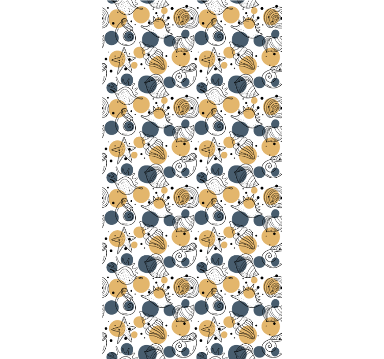 Contemporary wallpaper shell pattern design - TenStickers