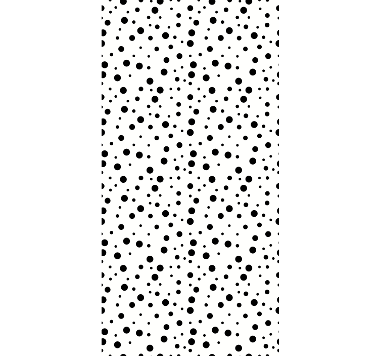 Contemporary wallpaper black dots on white - TenStickers