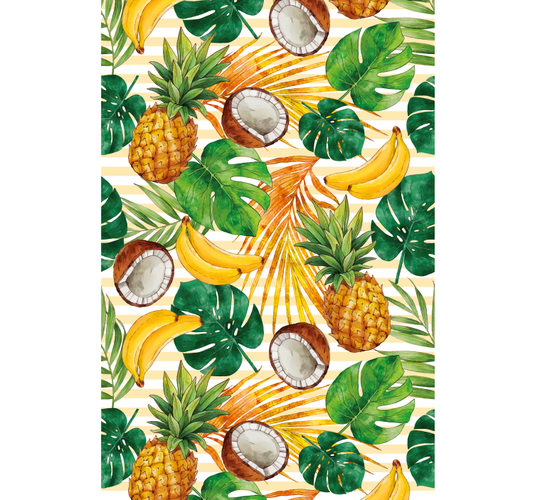 Contemporary wallpaper hand-painted tropical design - TenStickers