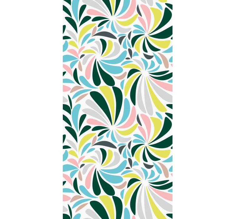 Contemporary wallpaper chained colored feathers - TenStickers