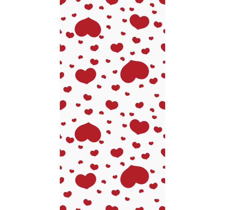 Contemporary wallpaper little and big hearts - TenStickers