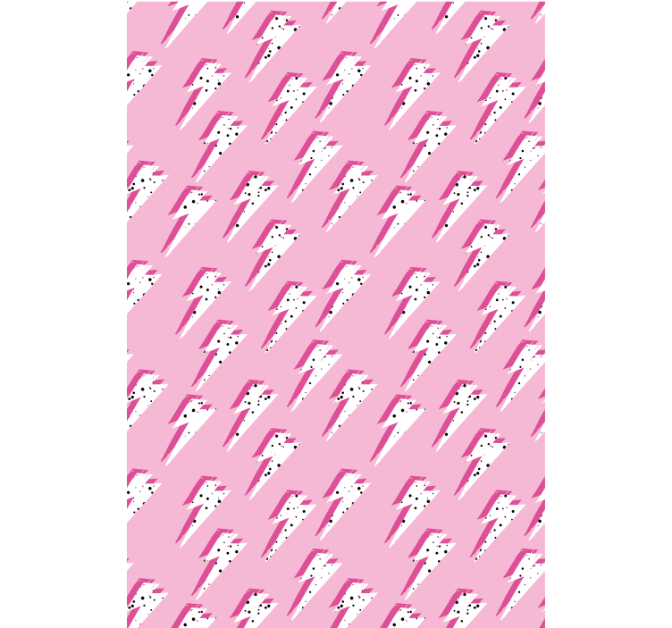 Contemporary wallpaper in pink lightning bolt design - TenStickers