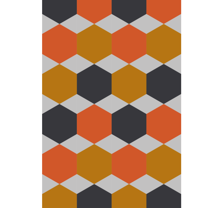 Contemporary wallpaper hexagonal pattern design - TenStickers