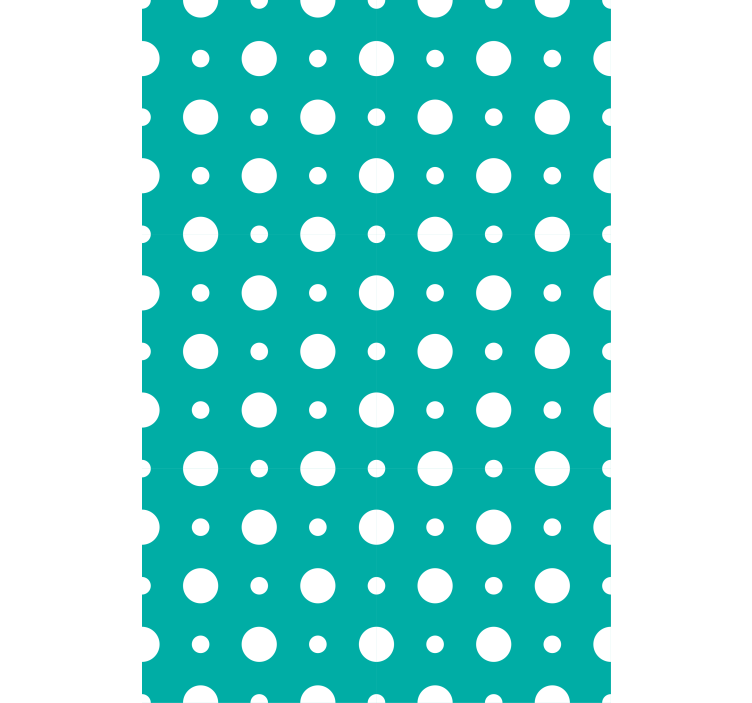 Contemporary wallpaper in blue polka dot design - TenStickers