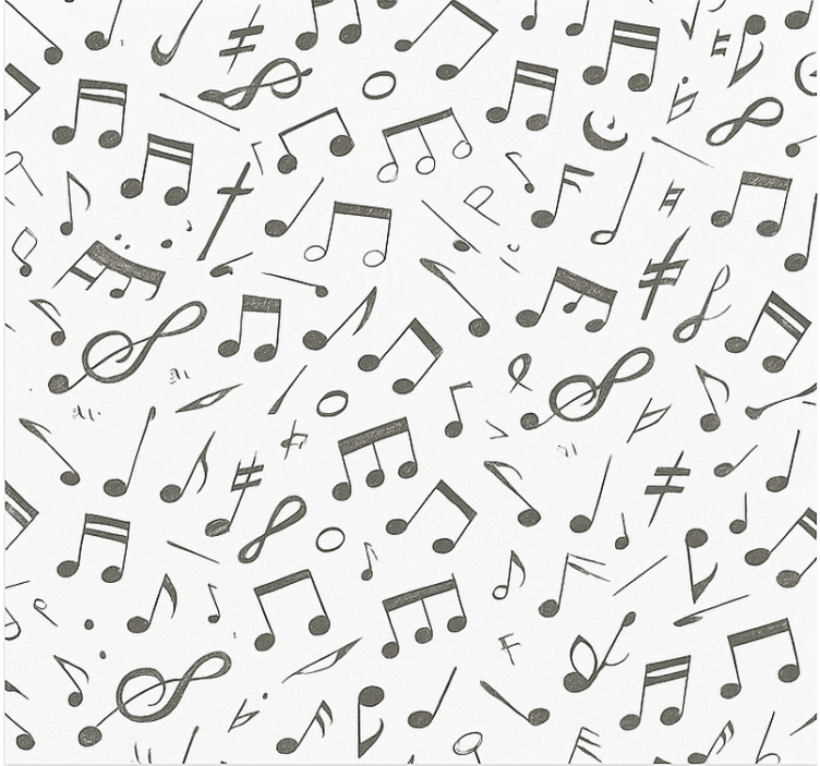 Wallpaper teenage bedroom music notes design - TenStickers