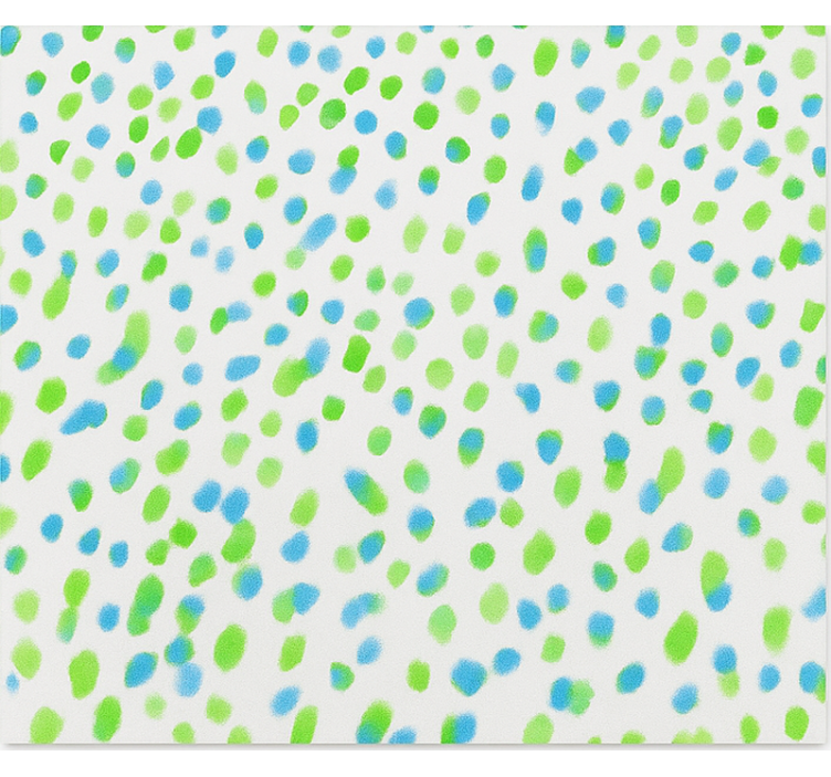 Wallpaper teenage bedroom in blue and green dots - TenStickers