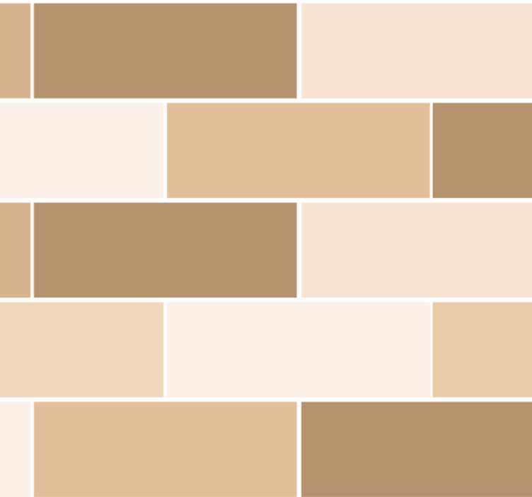 Bathroom wallpaper neutral brick design - TenStickers