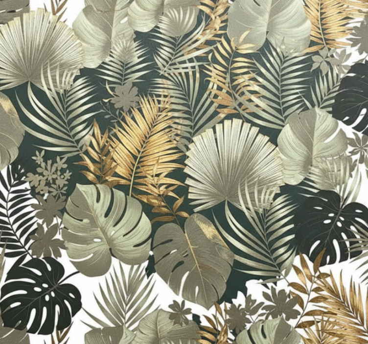 Master bedroom wallpaper with botanical and floral patterns - TenStickers