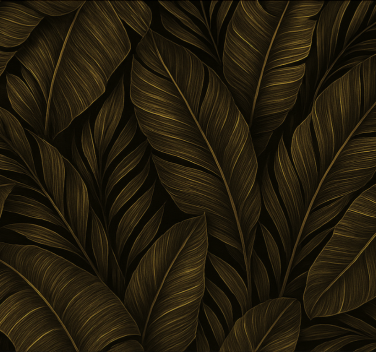 Living area wallpaper in gold accent design - TenStickers