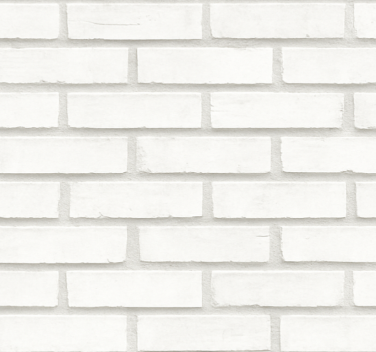 Living area wallpaper white brick design - TenStickers