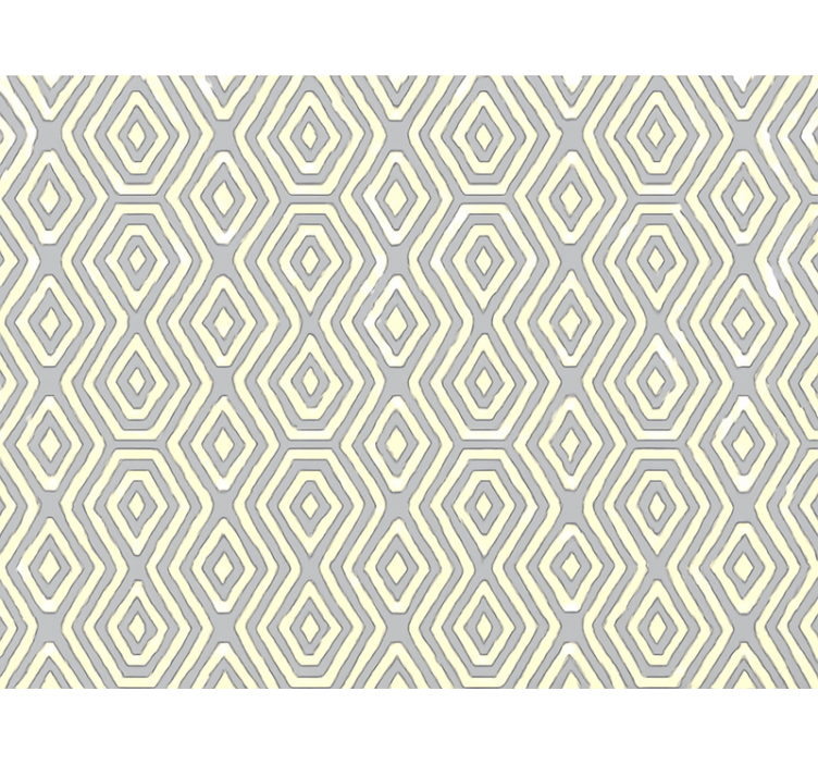 Living area wallpaper geometric blue gold - TenStickers