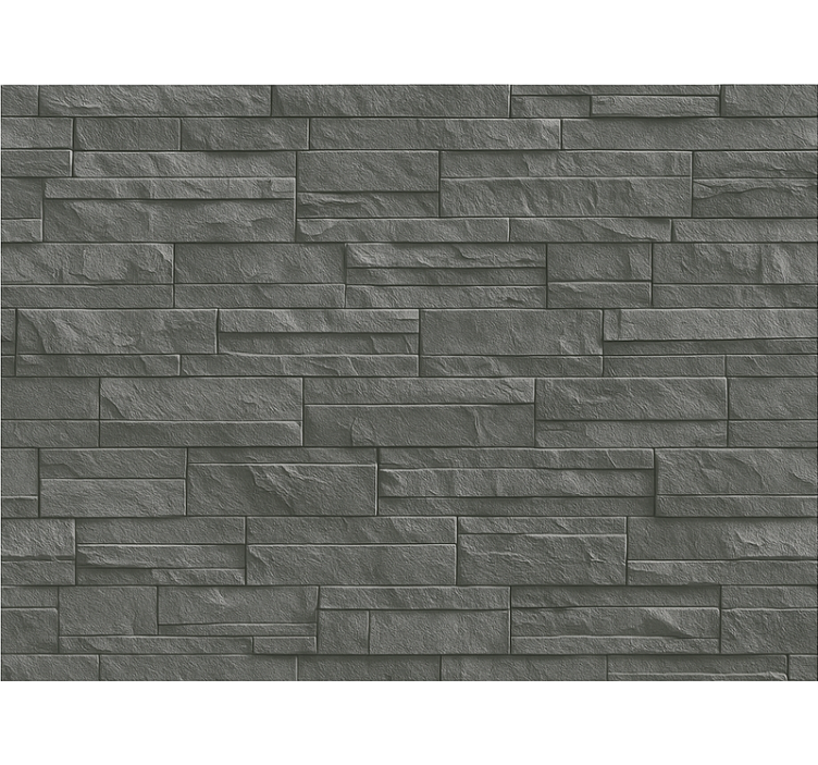 Stone effect wallpaper charcoal ledge stone - TenStickers