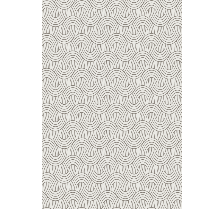Flowers wallpaper art deco illusion design - TenStickers