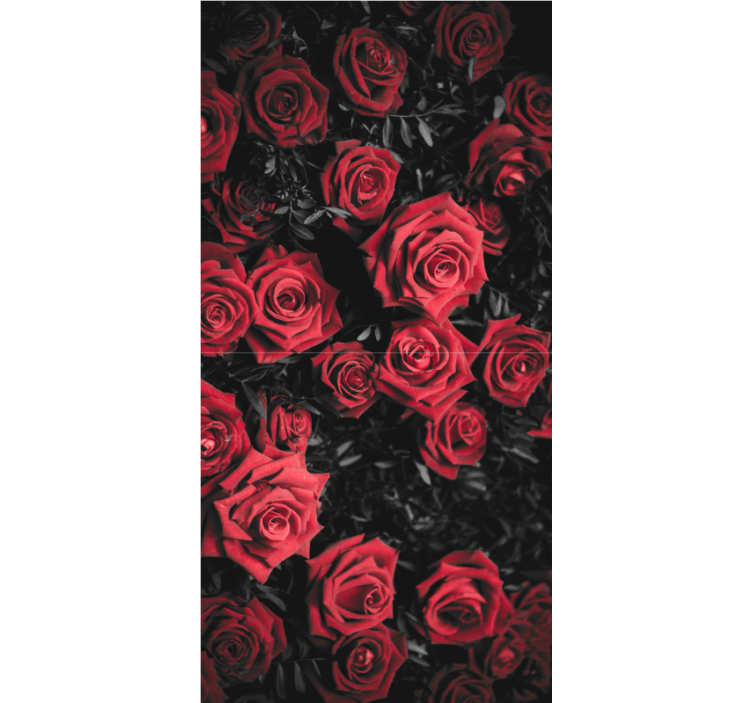 Flowers wallpaper beautiful red roses - TenStickers
