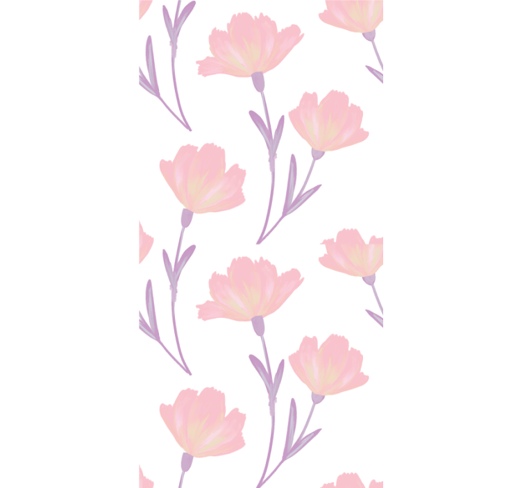 Flowers wallpaper soft bloom design - TenStickers