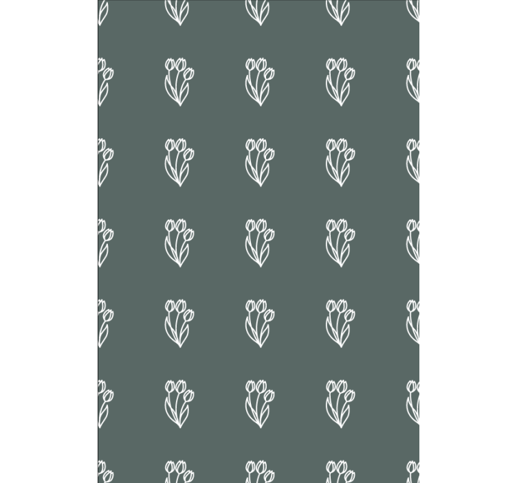 Flowers wallpaper with a cute tulip design - TenStickers