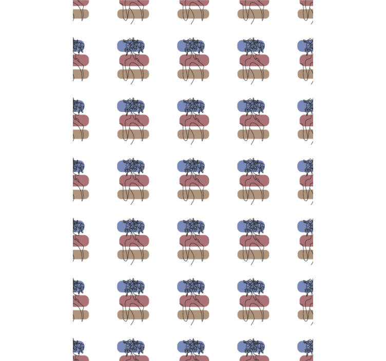 Flowers wallpaper geometric woman design - TenStickers