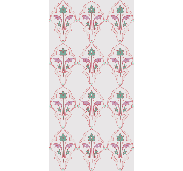 Floral wallpaper with elegant floral design - TenStickers
