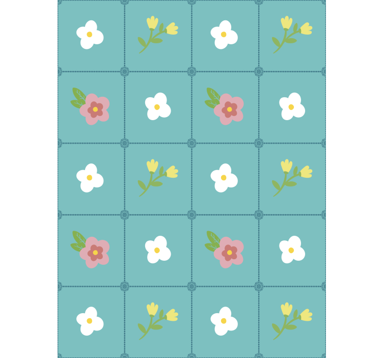 Floral wallpaper in granny chic style - TenStickers