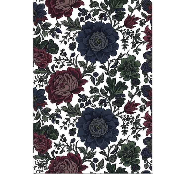 Flowers wallpaper dark moody floral design - TenStickers