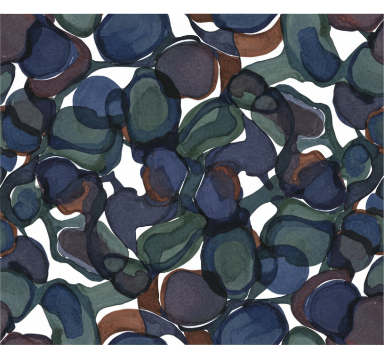 Abstract wallpaper with swirling dark colors - TenStickers