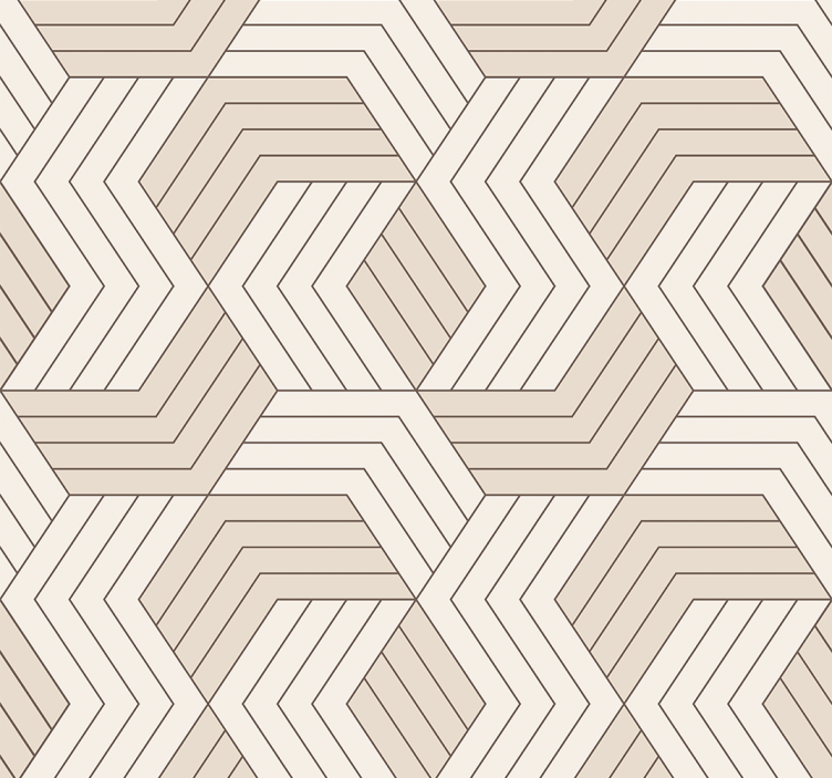 Geometric wallpaper with cubes - TenStickers