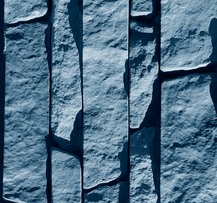 Textured Wallpaper Blue fake stone - TenStickers