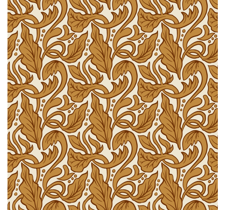 Vintage wallpaper floral gold - TenStickers