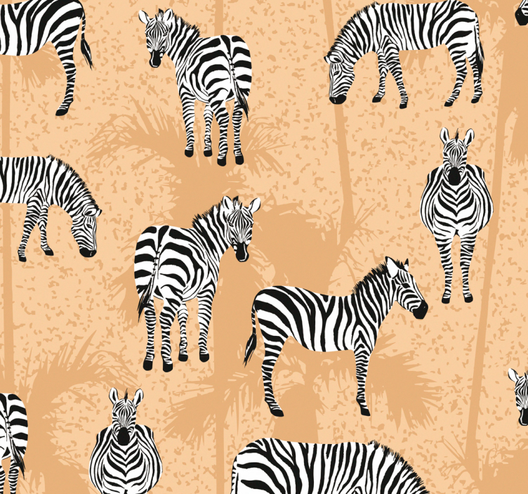 Bathroom wallpaper Zebras safari - TenStickers