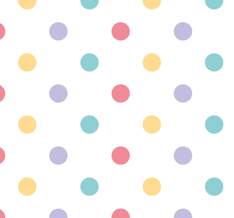 Colorful confetti Circle Pattern Wallpaper - TenStickers