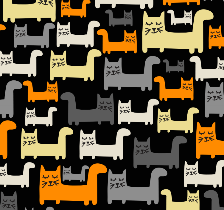 wallpaper gray cats Childrens Wallpaper - TenStickers