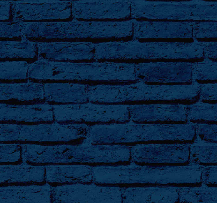 Blue textured Brick Wallpaper - TenStickers