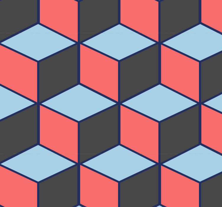 Geometrical squares 3D wallpaper - TenStickers