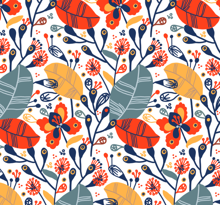 Wild flowers wallpaper roll - TenStickers