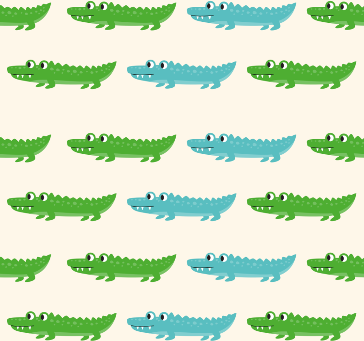 Crocodile Pattern animals wallpaper - TenStickers