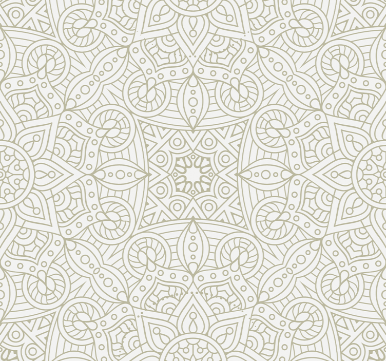 Mandala Patterns Flowery Wallpaper - TenStickers