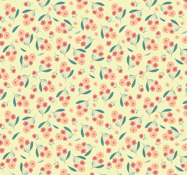 Floral Simplicity flowers wallpaper - TenStickers
