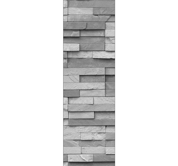 white wall stone gray tones Stone Wallpaper - TenStickers