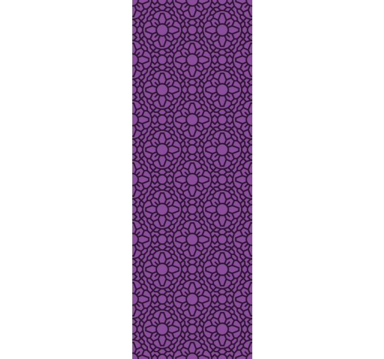 Floral wallpaper with floral geometric pattern - TenStickers