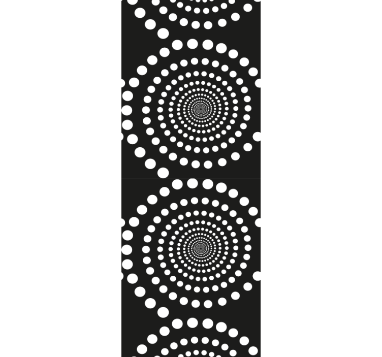 Black twisted dots Abstract Wallpaper - TenStickers