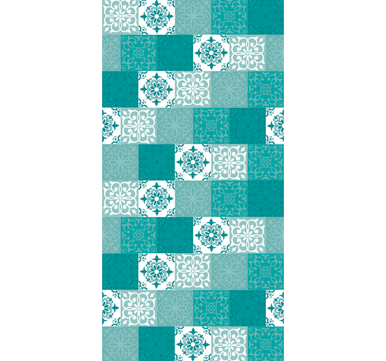 Ornamental Tiles tile effect wallpaper - TenStickers