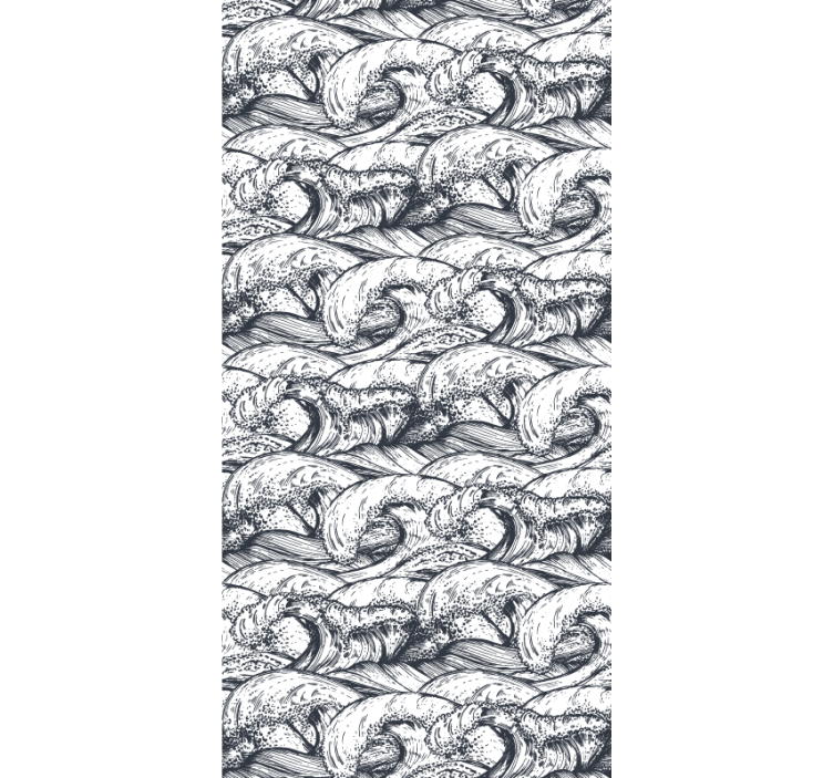 Ocean Waves Pattern nature wallpaper - TenStickers