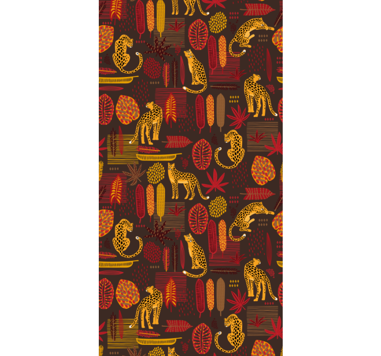 African Safari Motif animals wallpaper - TenStickers