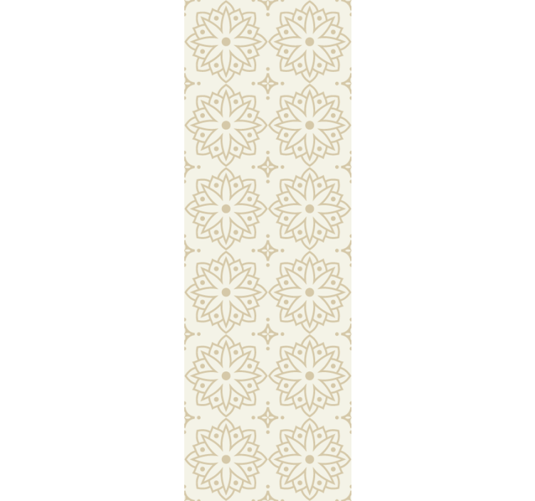 Cream mandala pattern vintage wallpaper - TenStickers