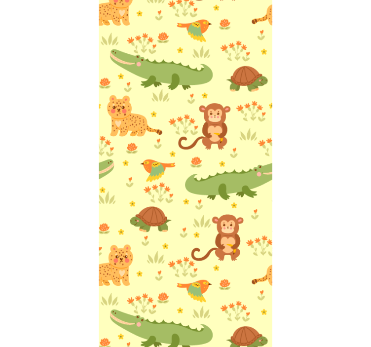 Jungle Fauna Motif animals wallpaper - TenStickers