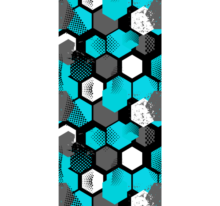 Geometric Hexagons wallpaper geometric - TenStickers