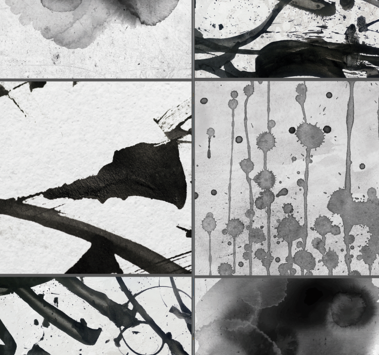 Abstract Ink Blots abstract wallpaper - TenStickers